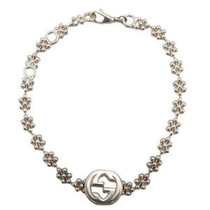 Gucci Bracelet SV 925 Silver GG Logo Accessory Chain Accessory